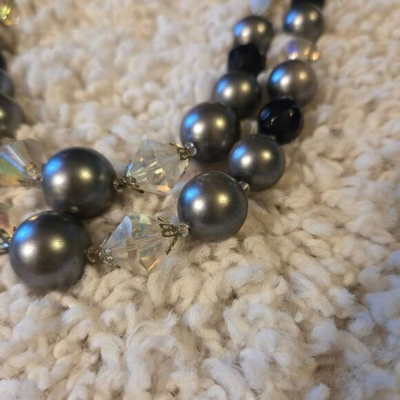 Vintage 2 strand bead Necklace 50s 60s - Picture 2 of 6